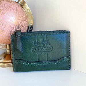 Leather Heritage Bleeker Green Wallet Coin Purse
